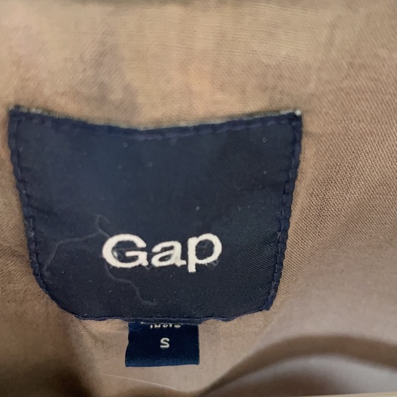 Gap Olive green cotton utility jacket, lined, roll sleeves - Picture 6 of 8